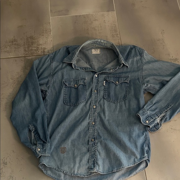 Valentino Light Blue Denim Shirt - Picture 1 of 4